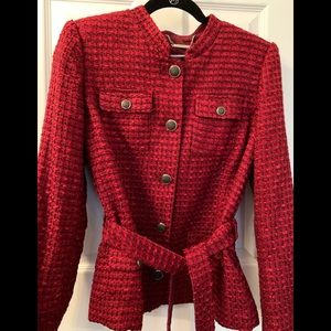 WHBM Red Belted Jacket